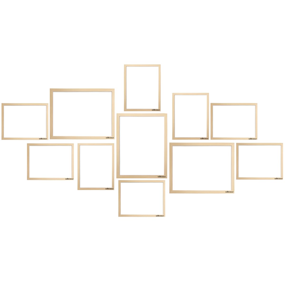 11-Piece Photo Frame Wall Set - Brown