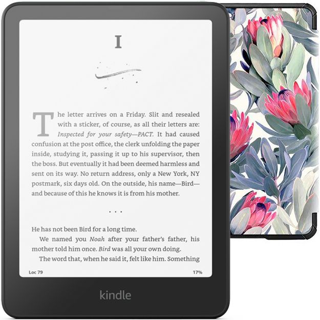 Amazon Kindle Paperwhite 7" Wi-Fi 16GB S/O (12th Gen 2024) With Cover - Pink Proteas