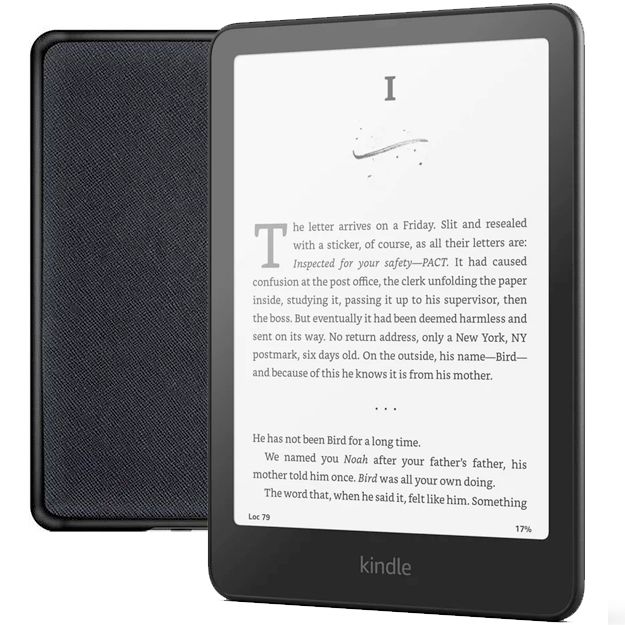 Amazon Kindle Paperwhite Signature Edition 7" 32GB (12th Gen) With Cover - Metallic Black With Black Cover