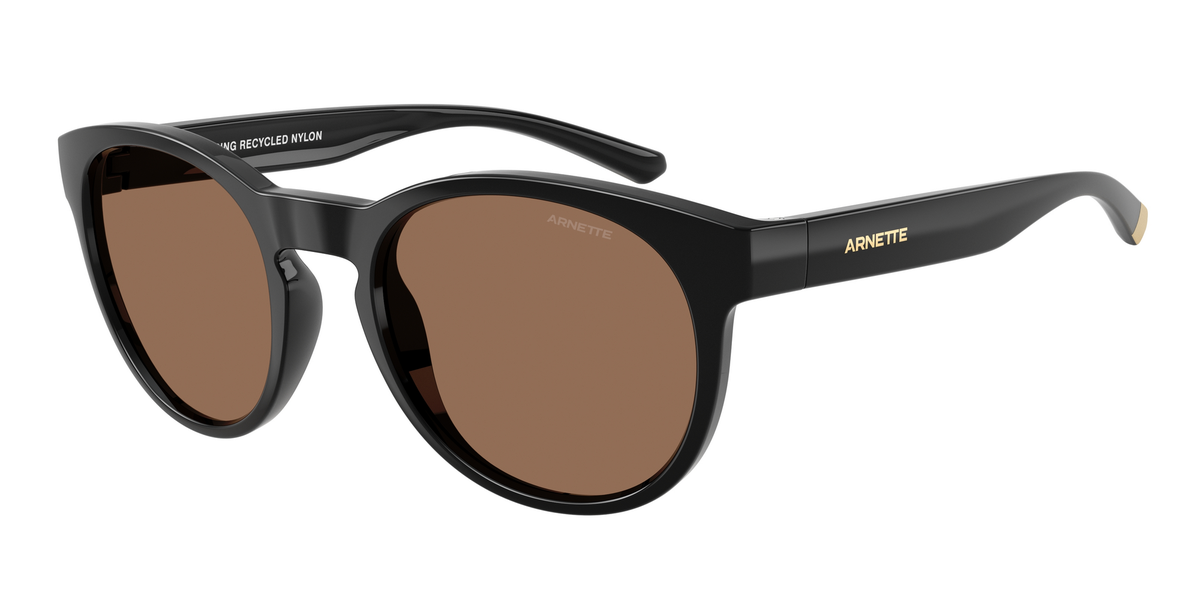 Arnette AN4371 Polarized Sunglasses - Recycled Black/Dark Brown