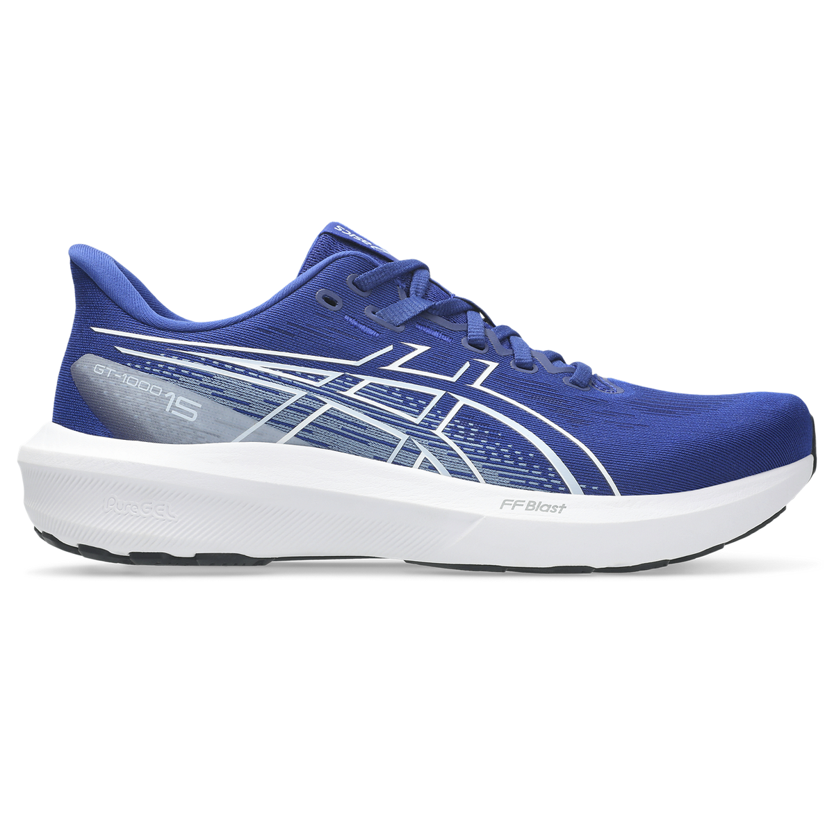 ASICS Men's GT-1000 15 Road Running Shoes - PRUSSIAN BLUE/WHITE