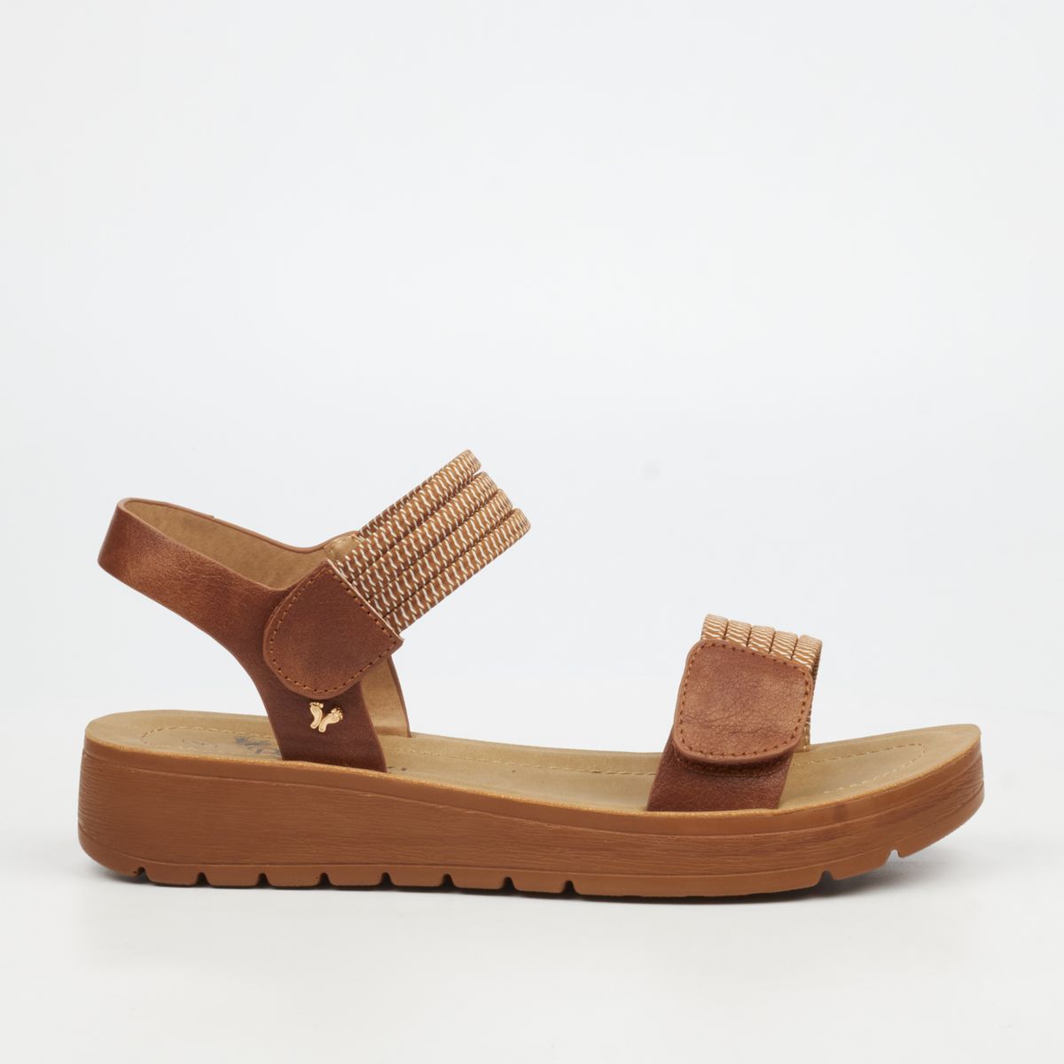 Butterfly Feet Xara 8 Women's Faux Leather Flat Sandals - Tan
