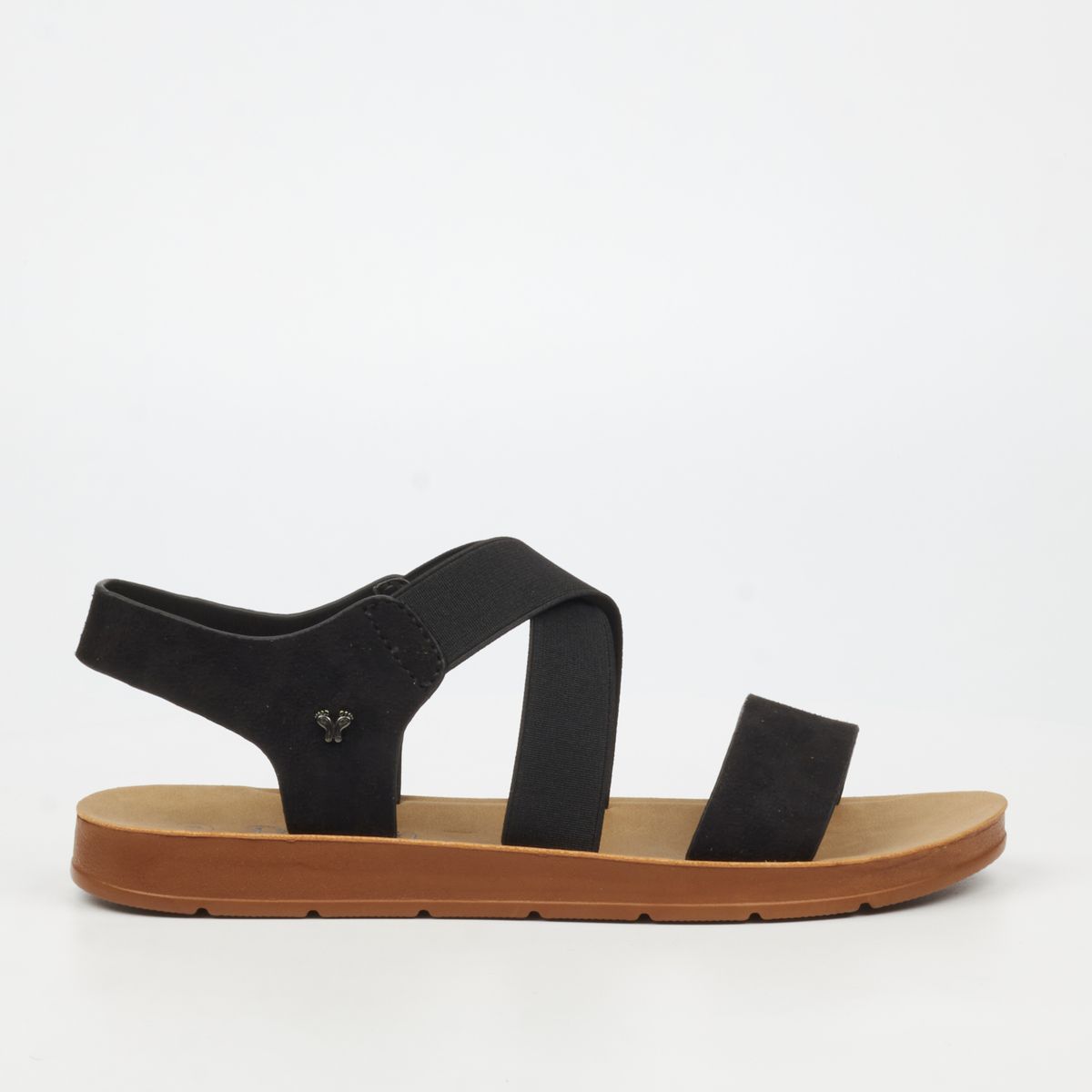 Butterfly Feet Zina 27 Women's Faux Nubuck Flat Sandals - Black