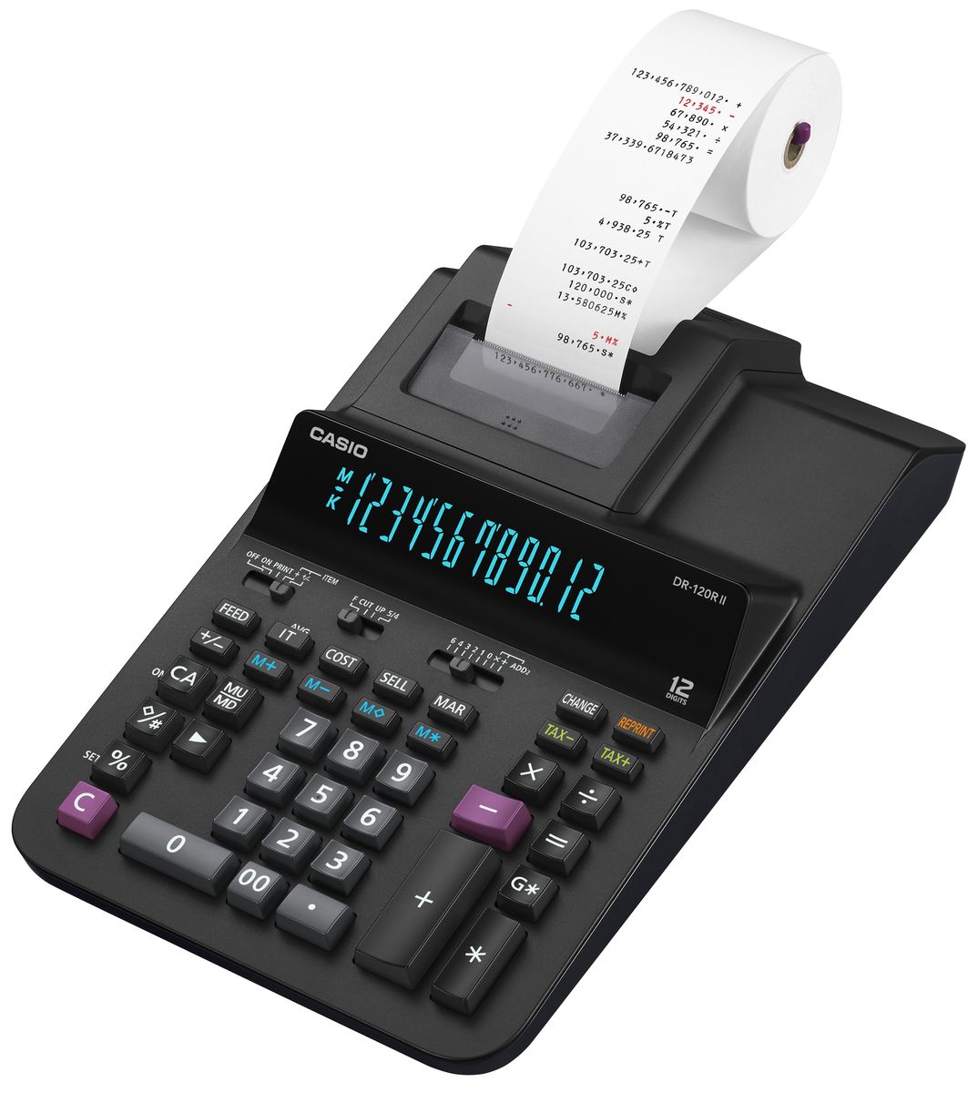 CASIO DR-120RII Heavy Duty Printing Calculator
