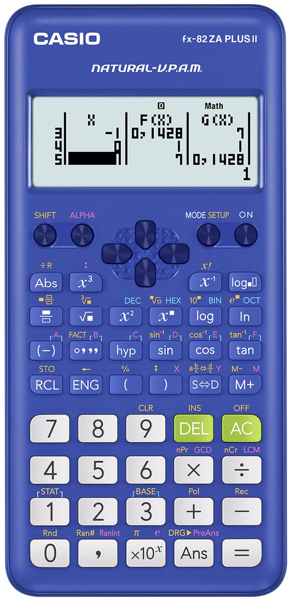 Casio FX-82ZA Plus II Scientific Calculator - Blue