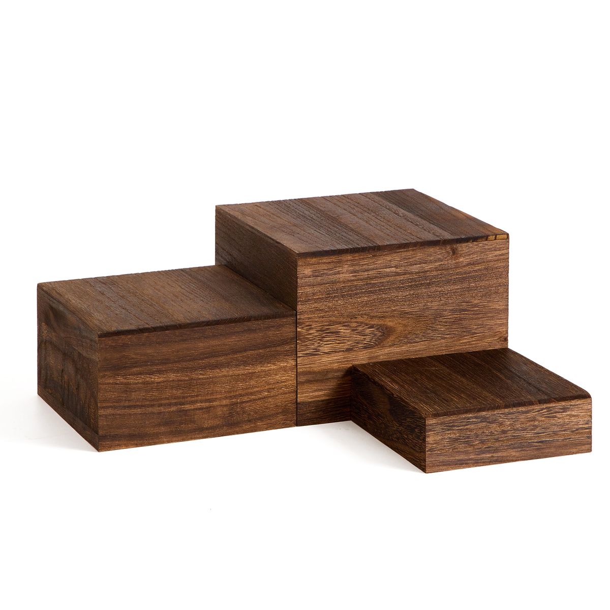 Chenshia Wooden Cake Stand Set Dessert Display Riser for Parties Home Decor - 3 piece