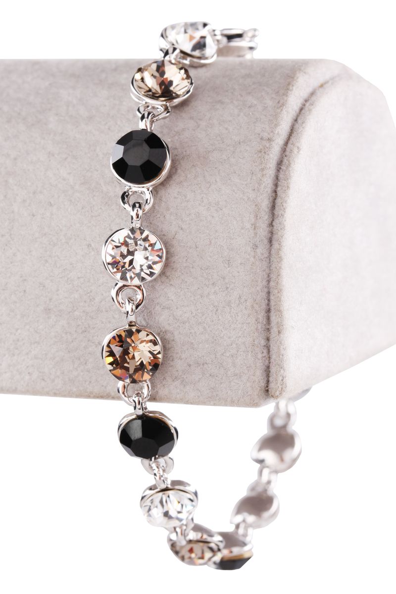 Civetta Spark Bracelet - Made with Mix Black & Grey Swarovski Crystals