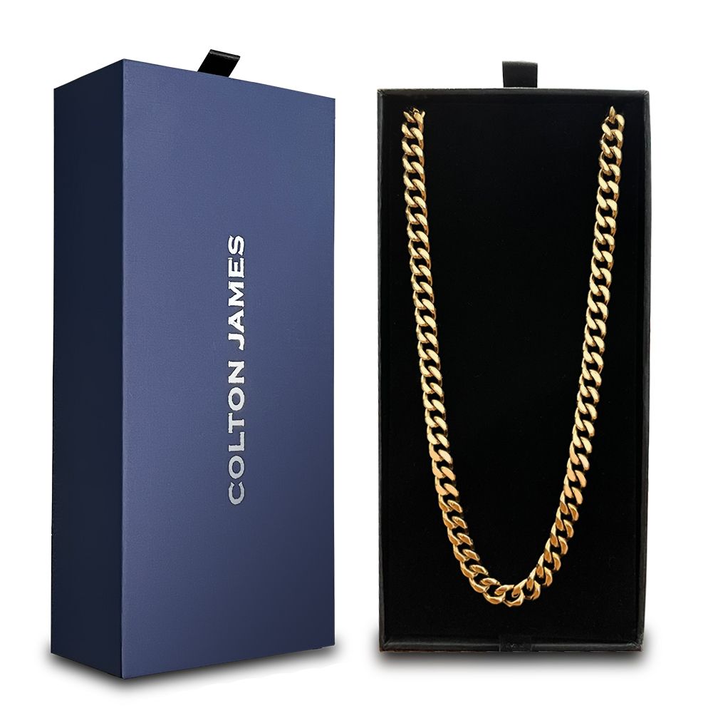 Colton James Premium Gold Mens Cuban Link Chain - 6mm Thickness