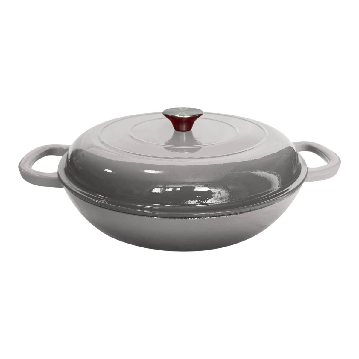 Continental Homeware Cast iron SaucePan Enamel-30Cm - Grey