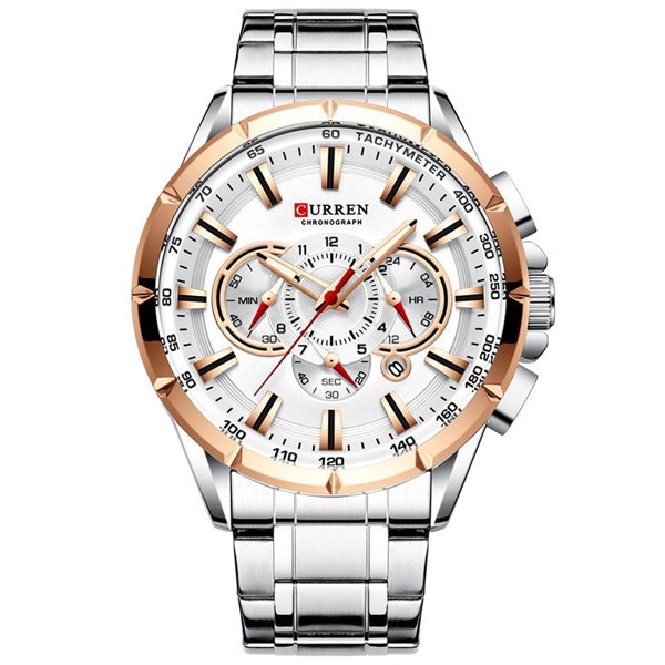 Curren 8363 Chronograph Men's Watch - White