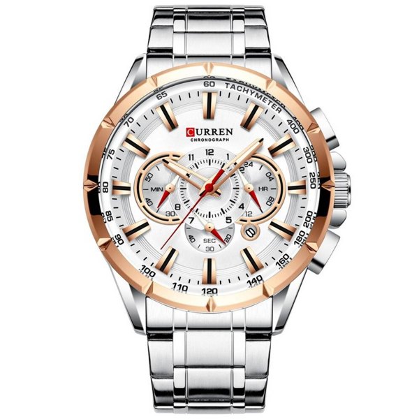 Curren Men's Analogue, Chronograph Wrist Watch Gold