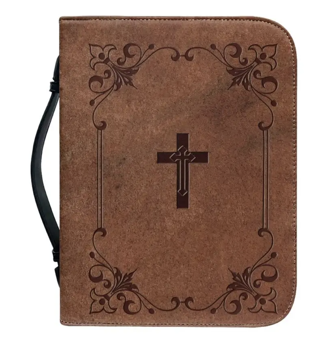 Decor Pu Leather Portable Classic Protective Bible Cover With Handle