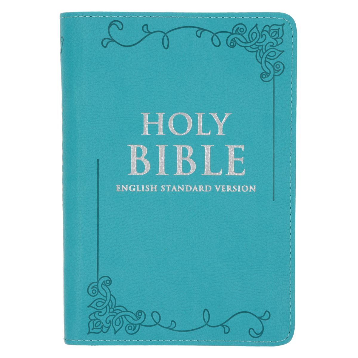 ESV Compact Bible, Faux Leather with Zip, Teal (Small Bible)