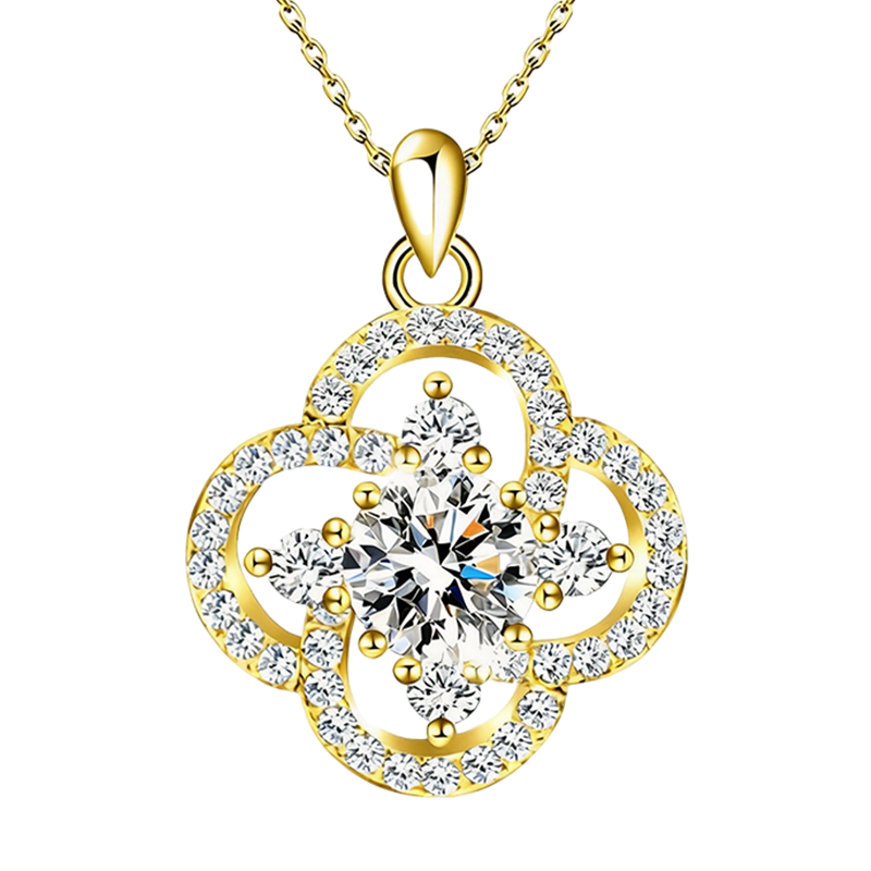 Fashion Necklace for Women - Clover Charm Women's Necklace 925 Silver