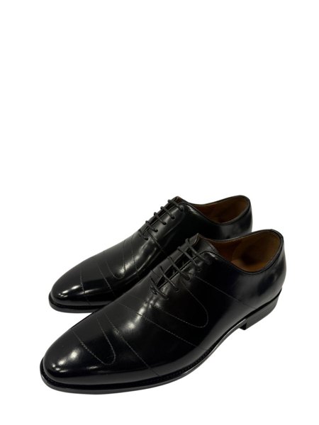 Fatou Wear Men's Genuine Leather Sleek Stitch Oxford Formal Shoes - Black