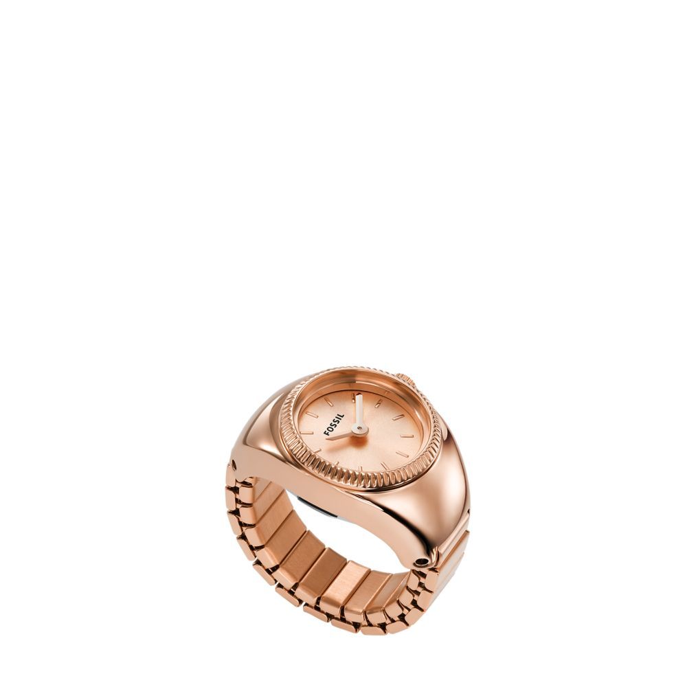 Fossil Ring Watch Women's Gold Stainless Steel Watch - ES5247