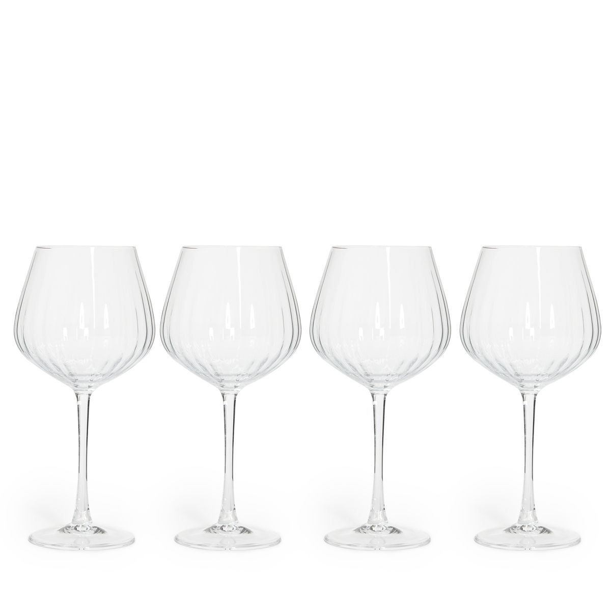 George & Mason - Striata 4-Pack Crystal Red Wine Glasses - 700ml