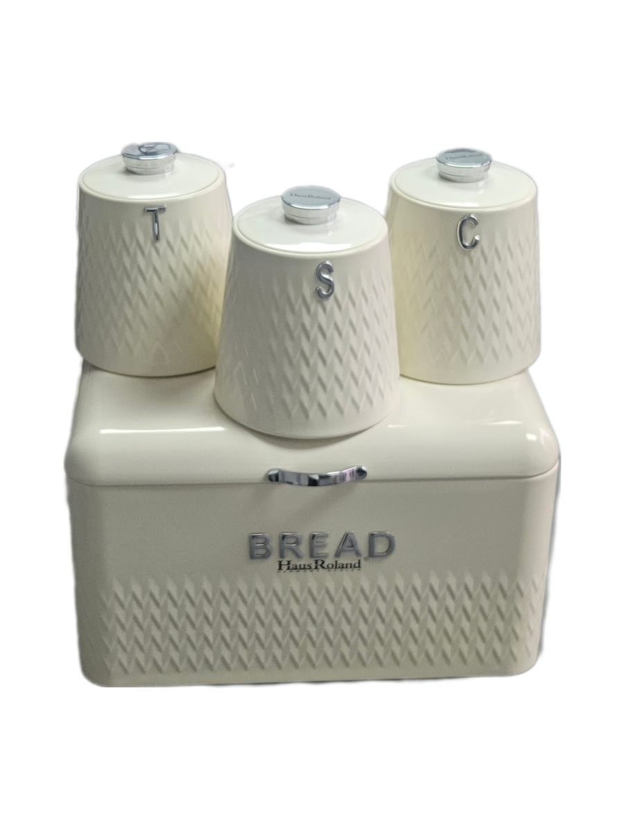 Haus Roland Jumbo Bread Box and Canisters - Cream