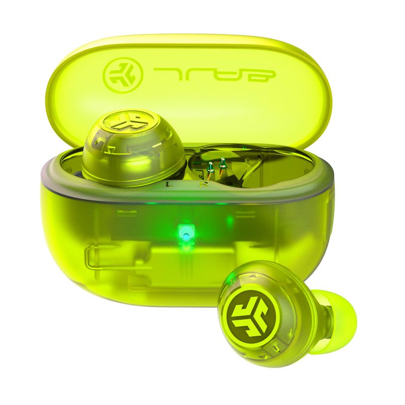 JLAB Go Pop ANC True Wireless Earbuds - Transparent Neon Green