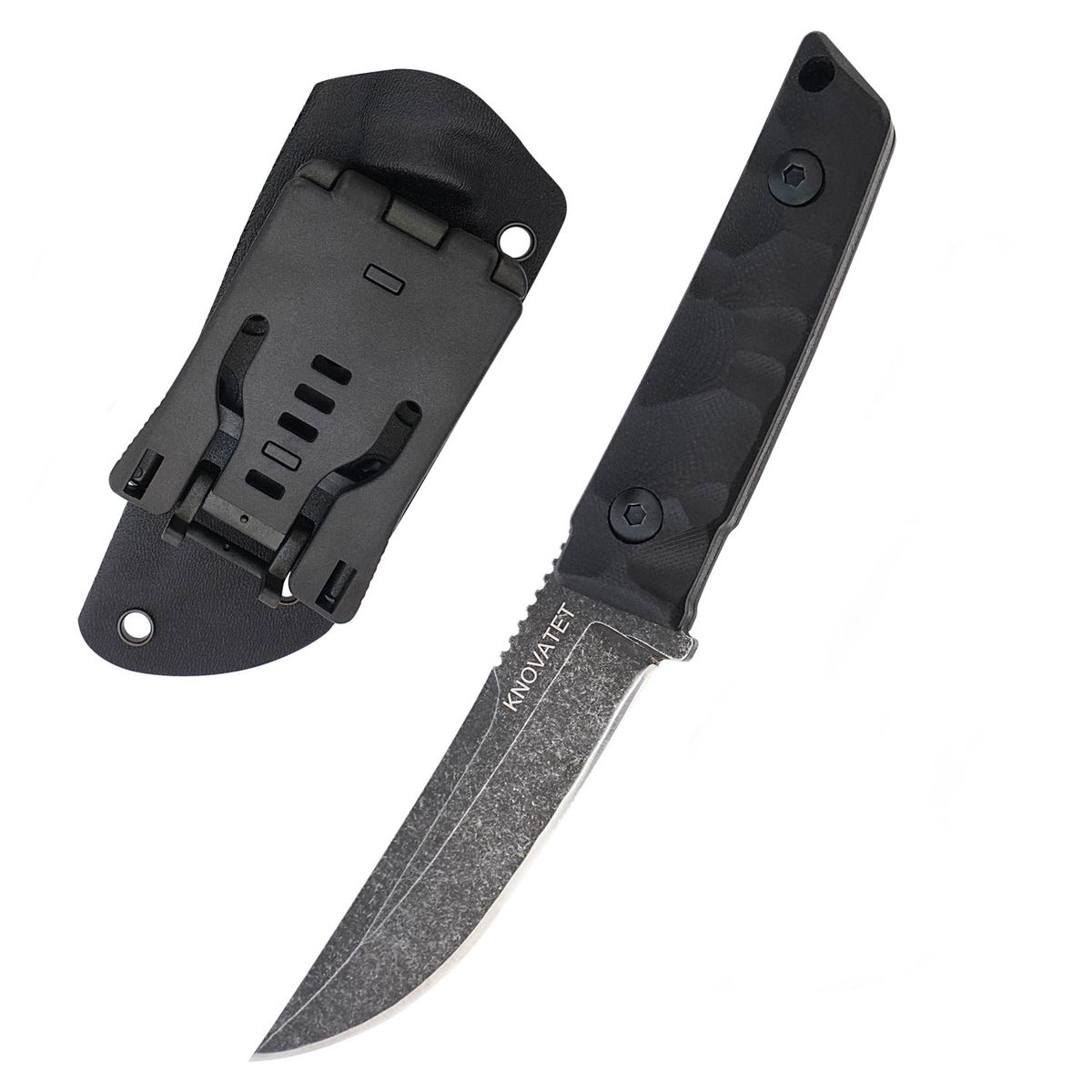 KNOVATET Fixed Blade Knife with Kydex Sheath,Outdoor hunting knife