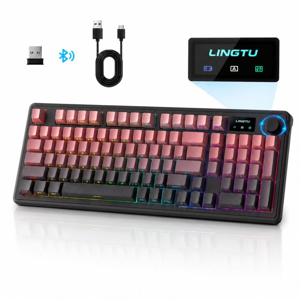 L98 RGB Gaming Keyboard, Wireless Bluetooth Mechanical Keyboard