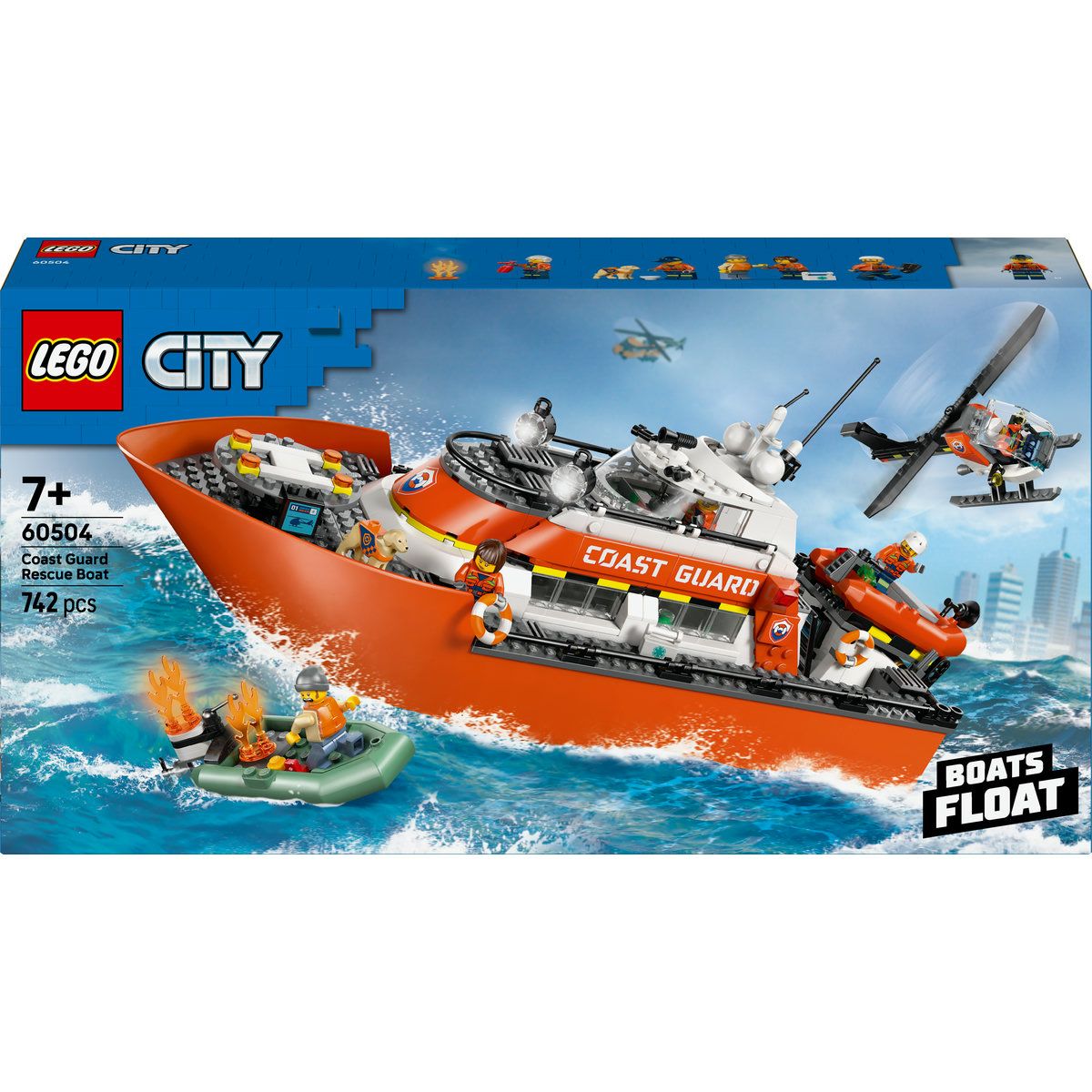 LEGO® City Coast Guard Rescue Boat & Helicopter Playset 60504