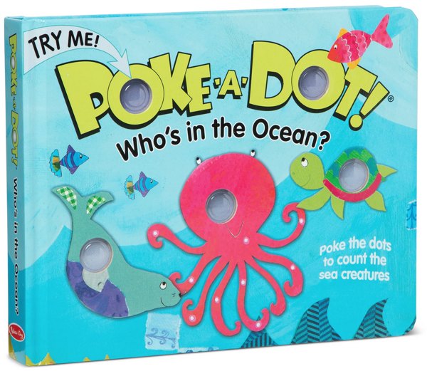 Melissa & Doug Poke-A-Dot Interactive Book - Who's In The Ocean?