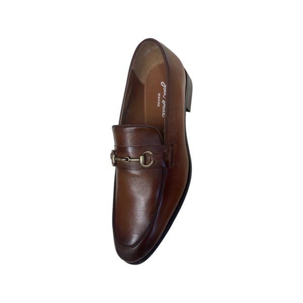 Men's Formal Leather Shoes By John Drake /Moccasin Style - Brown