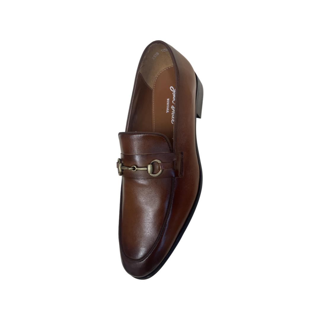 Men's Formal Leather Shoes By John Drake /Moccasin Style - Brown