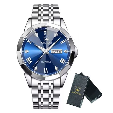 Men's Business Watch - Blue Dial, Luminous Hands