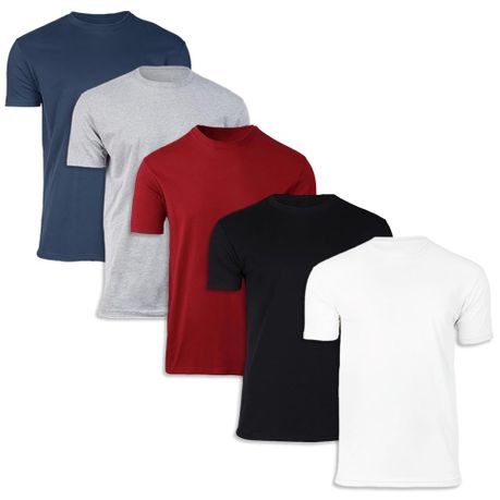Cotton Crew-Neck T-Shirts for Men - 5 Pack