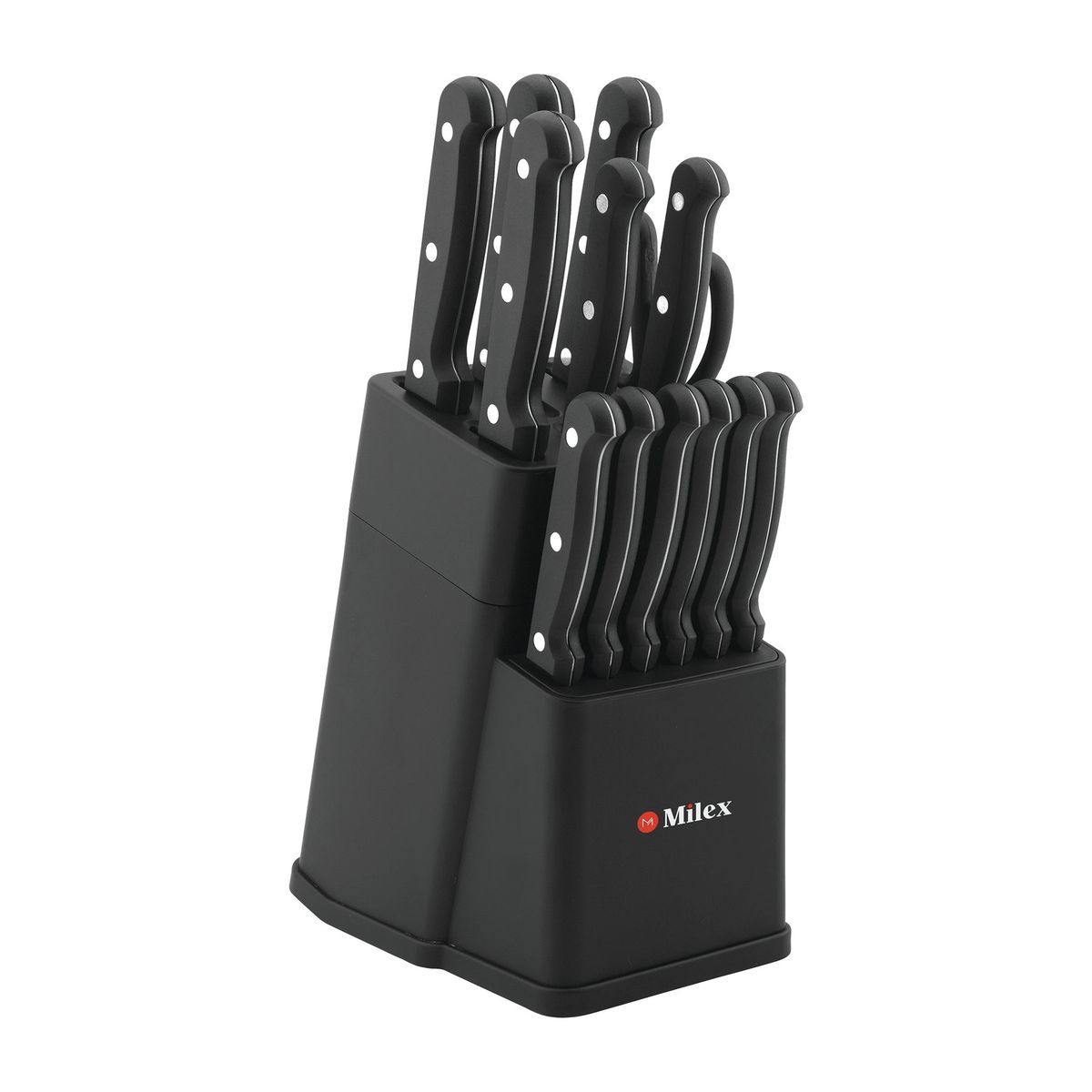 Milex 14-Piece Knife Block Set - Premium Stainless Steel Kitchen Knife Set