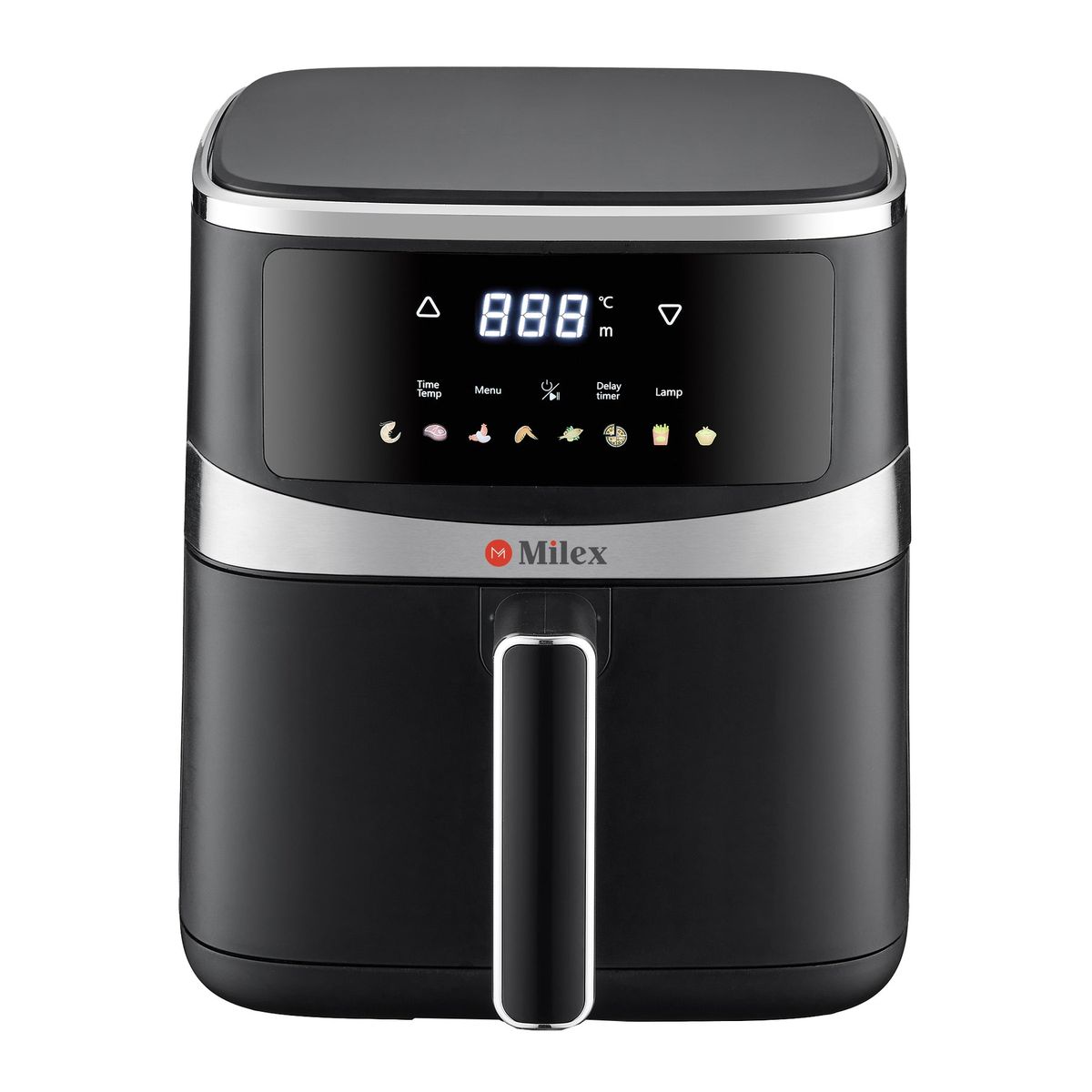 Milex 5.5L Compact Air Fryer - 1500W Stainless Steel Digital Air Fryer