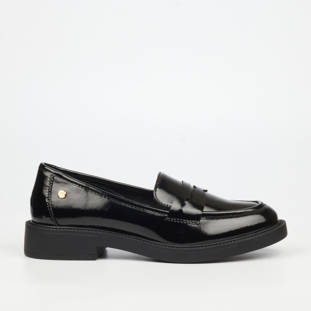 Miss Black Poem 2 Women's Faux Patent Shoes - Black