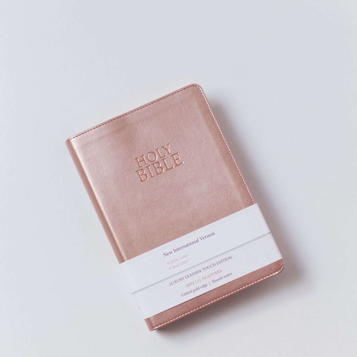 Niv Luxury Leather Touch Rose Gold Bible