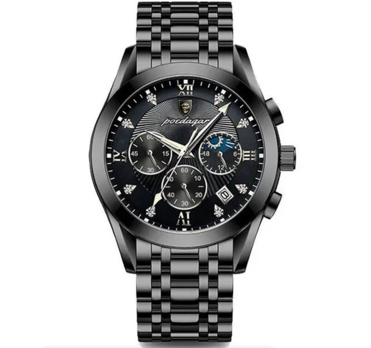 Poedagar - Stainless Steel Luxury Men's Watch