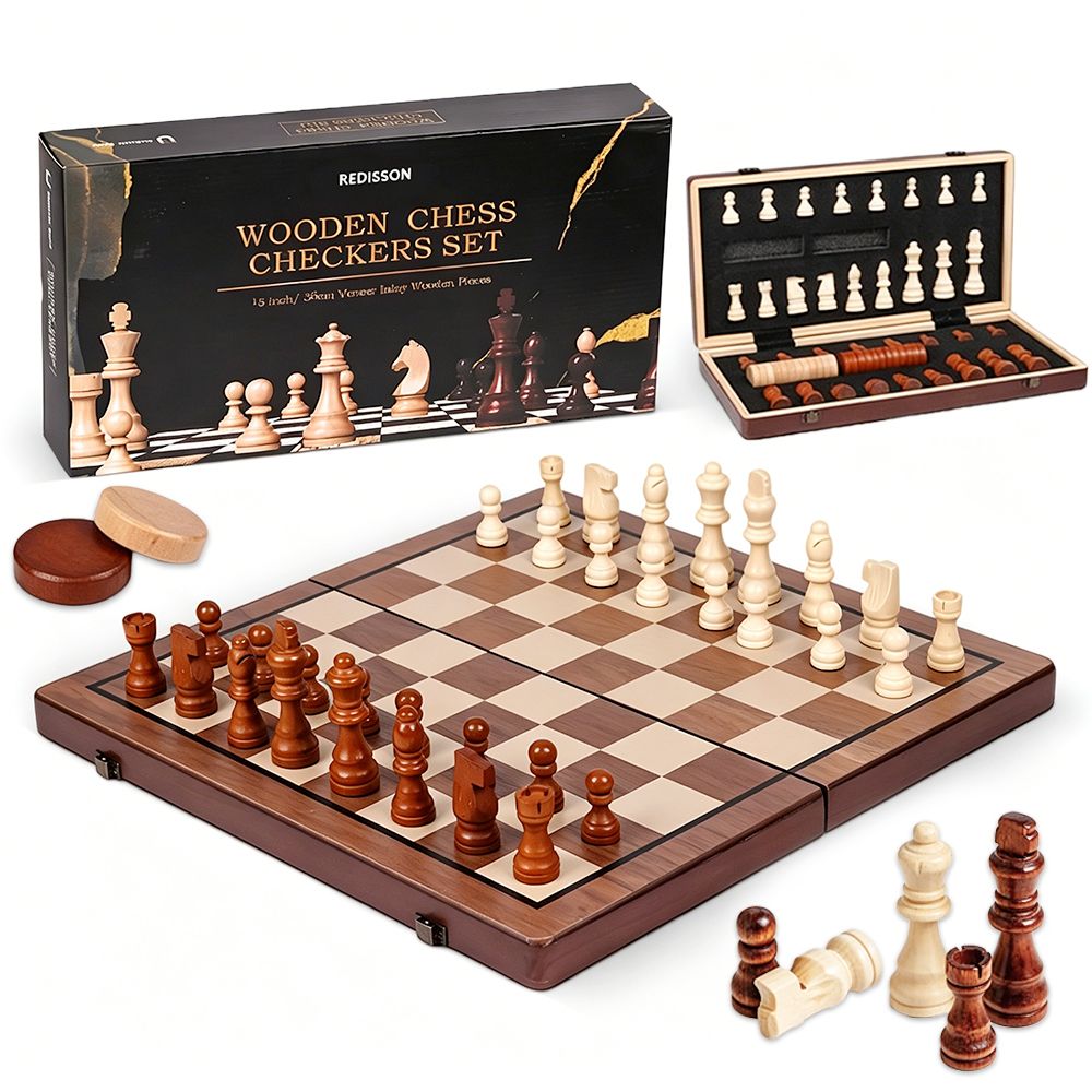 Redisson 39CM Magnetic Wooden Chess Set Intelligent Enlightenment BoardGame