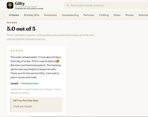 A gift from GIFTY by The Order Shop, posted by GIFTY by The Order Shop