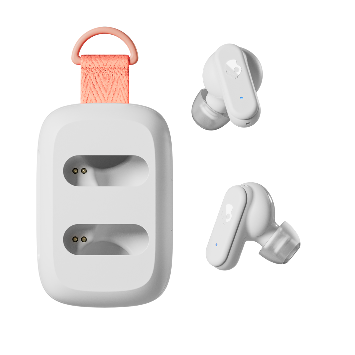 Skullcandy Dime 3 True Wireless Earbuds Bone Orange Glow