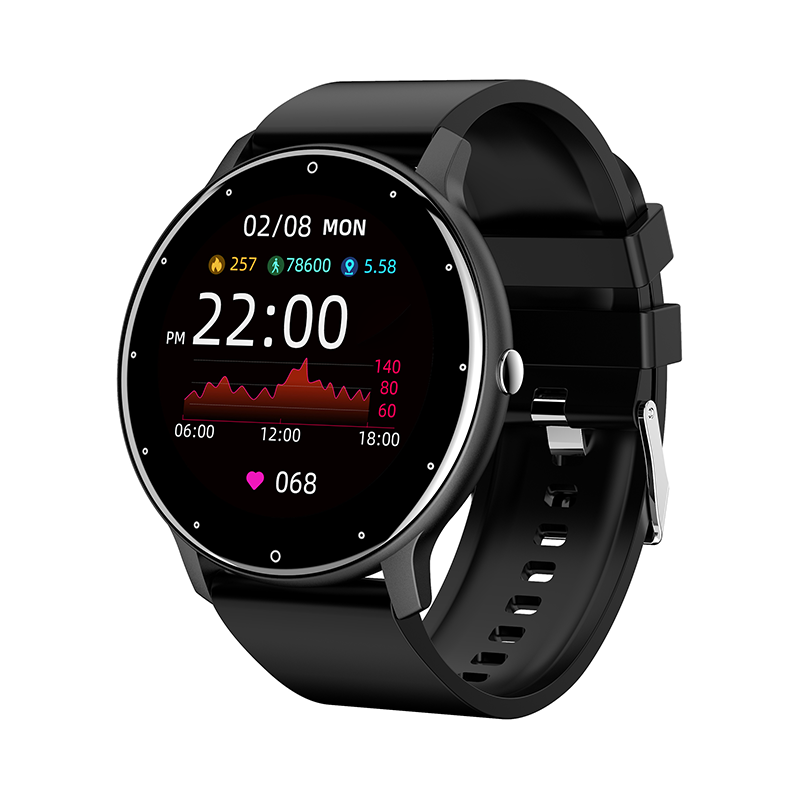 Smart Watch - Sports Modes, Heart Rate & BP Monitor - Black