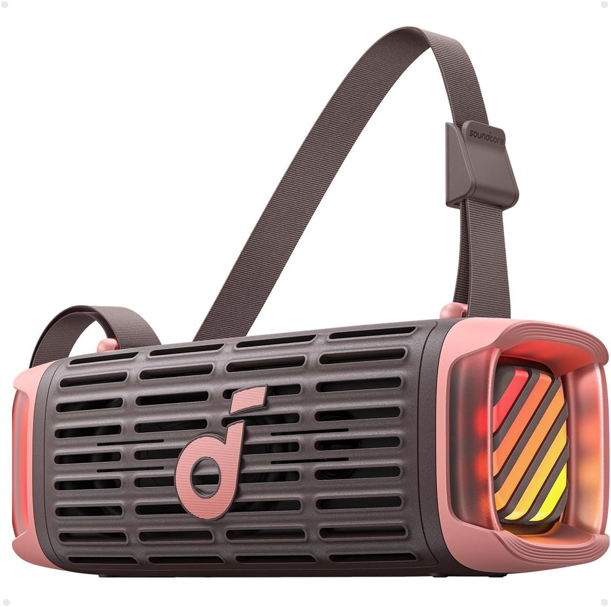 soundcore Boom 3i Floating Portable Bluetooth Speaker with BaseUp - Desert Rose Brown