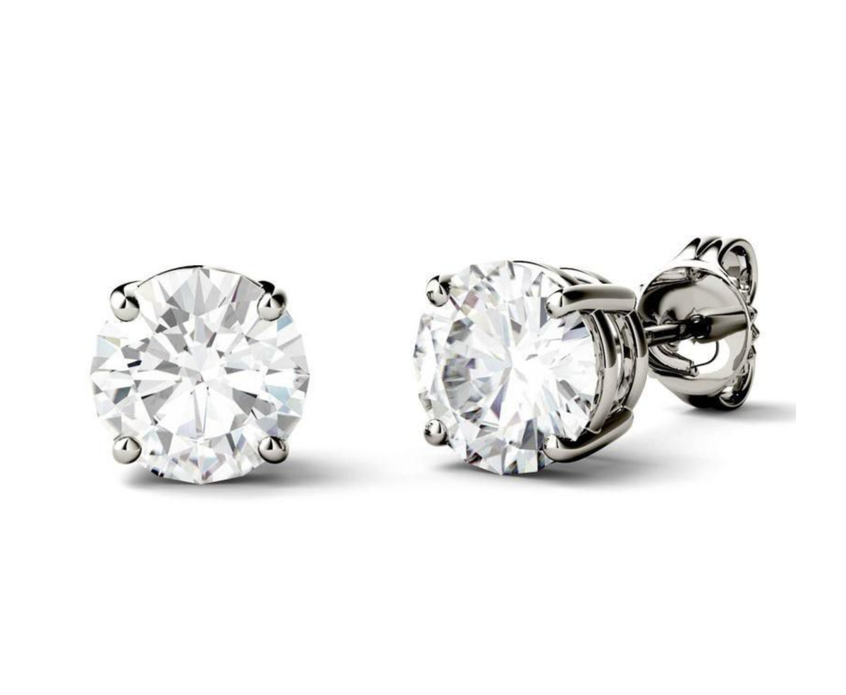 Stunning Stud Earrings - Cubic Zirconia Gem - 5mm