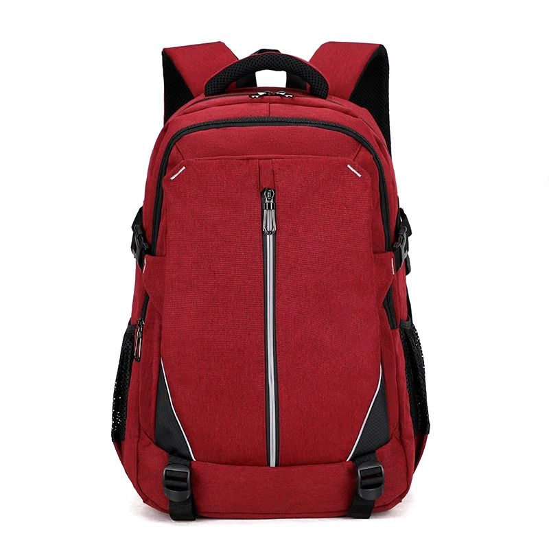 The Clip-Men's Travel Backpack, Waterproof Laptop Backpack School Bag - Red