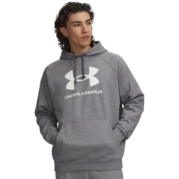 Under Armour Men's Rival Fleece Logo Hoodie - Castlerock Light Heather