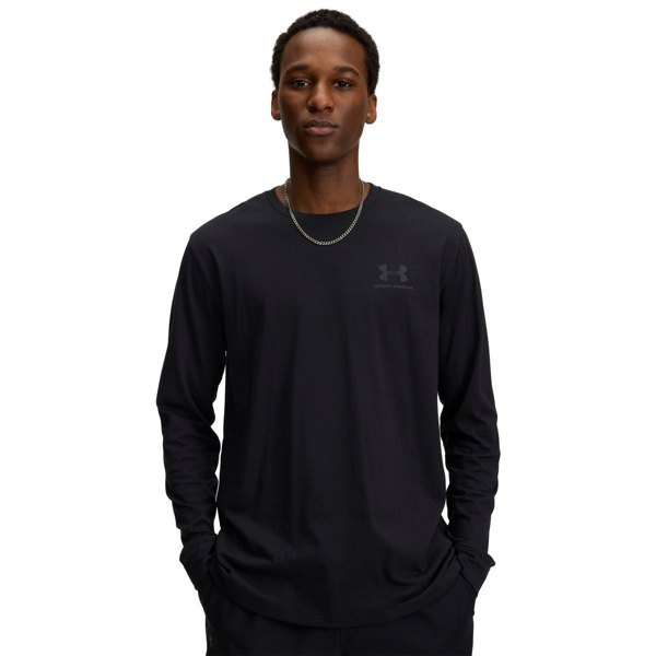 Under Armour Men's Sportstyle Left Chest Long Sleeve T-Shirt - Black