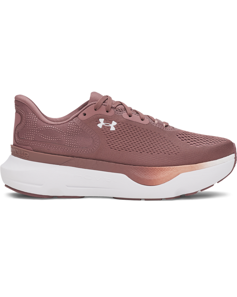 Under Armour Women's Infinite Pro 2 Road Running Shoes - Maroon Mist/White