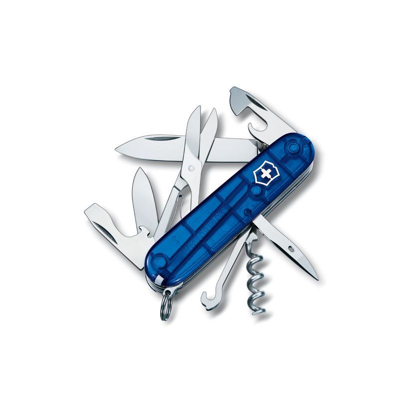 Victorinox Climber Pocket Knife - 91mm - Transparent Blue