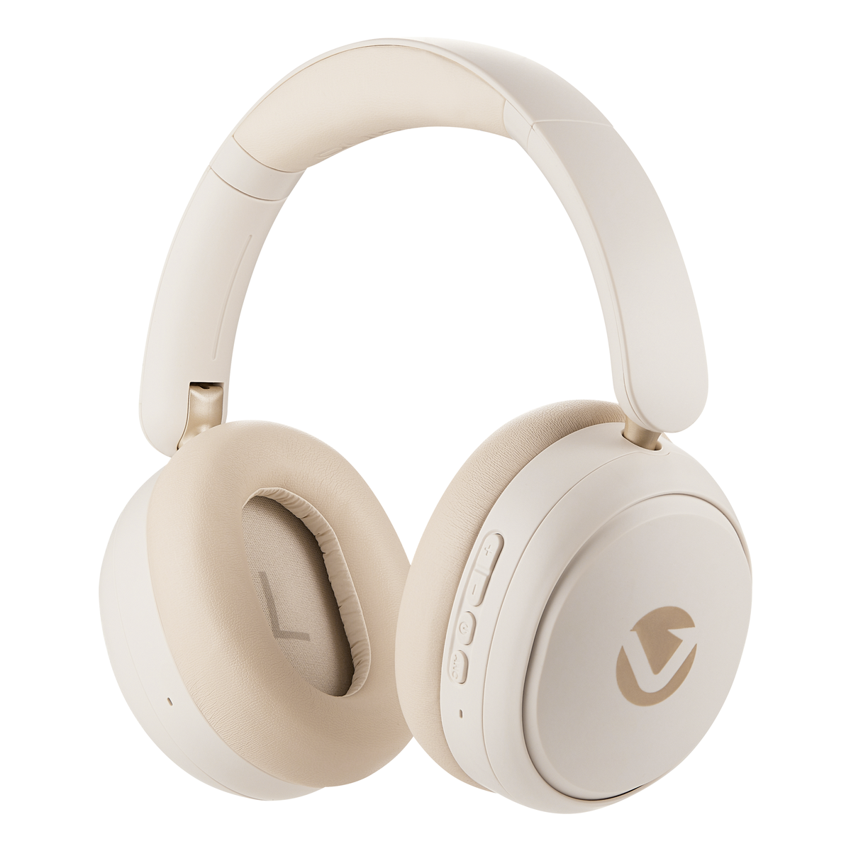 Volkano Lexi Series Noise-Cancelling (ANC) Bluetooth Headphones with Mic - Nude