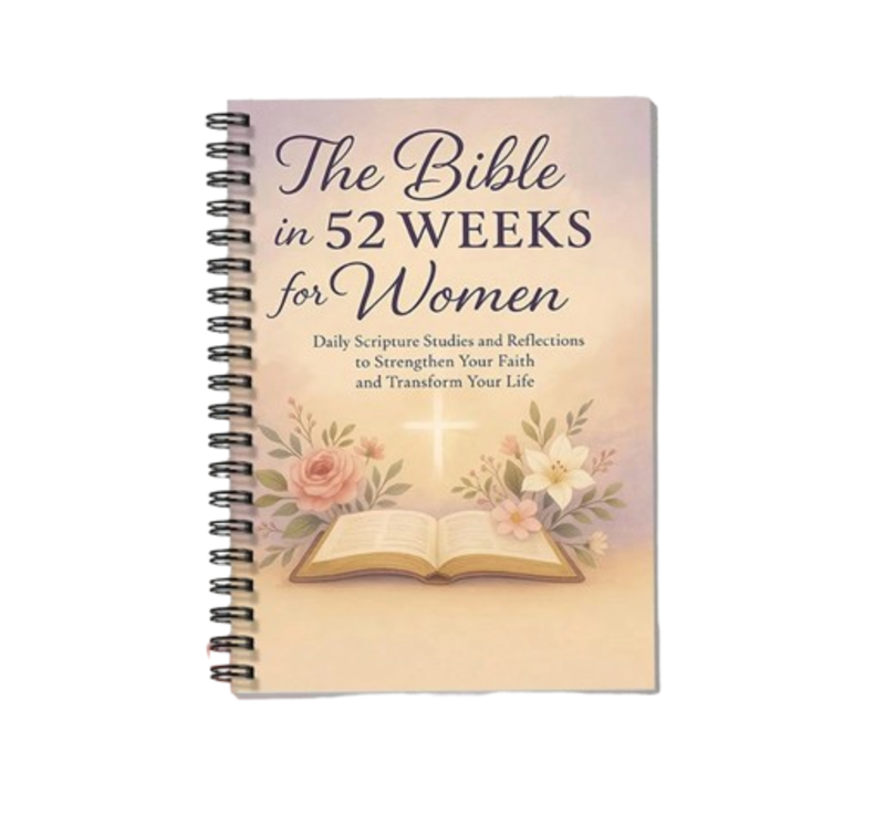 Women's 52-Week Bible Devotional Journal - Floral Bible Verse Illustrations