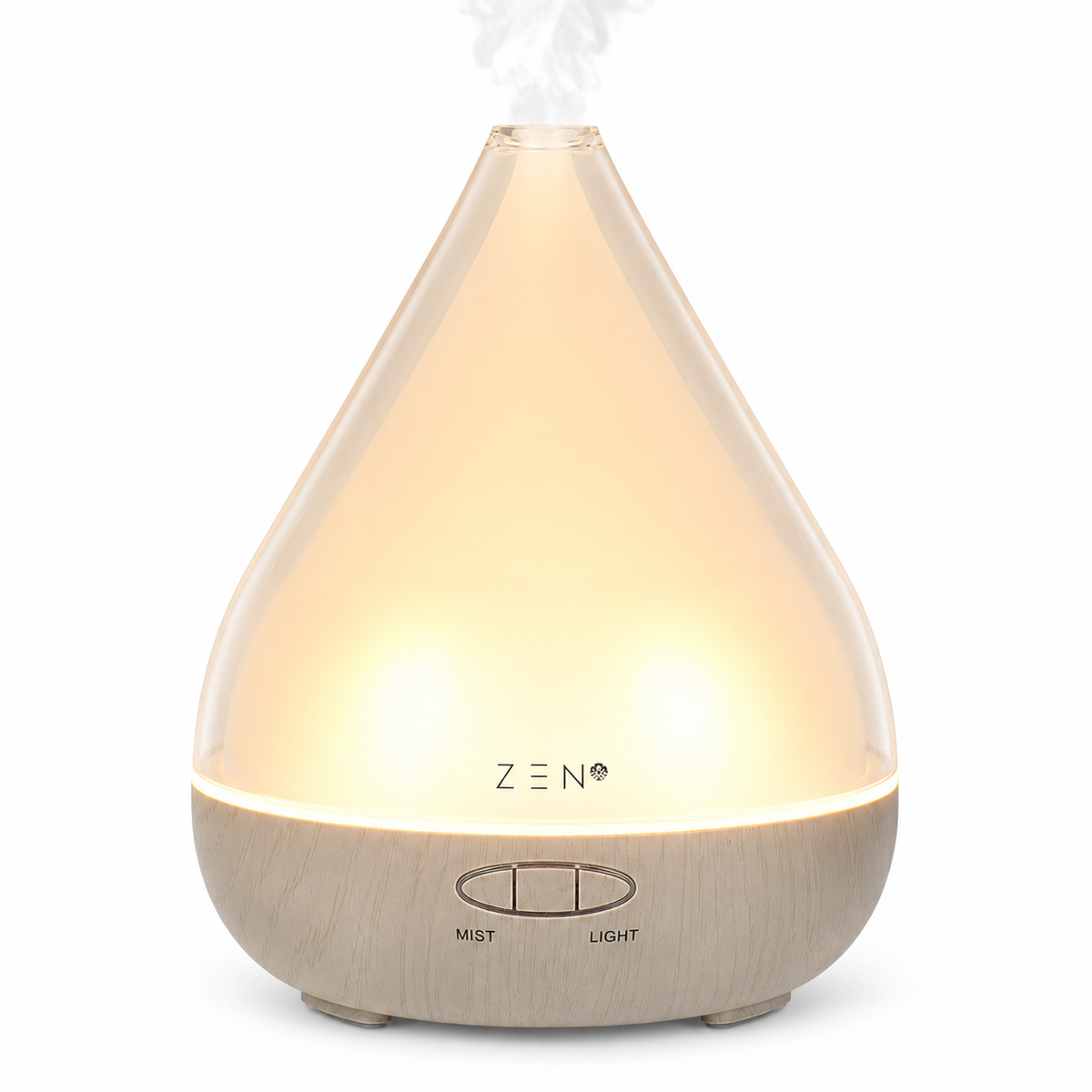 Zen Lucent 300ml Grey Ultrasonic Essential Oil Diffuser with LED Light